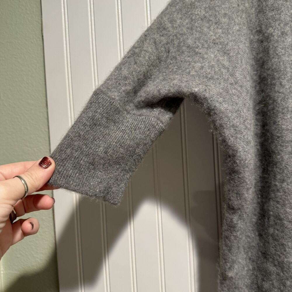 Garnet Hill Gray Cashmere Sweater Half Sleeves Size XL - Picture 3 of 5